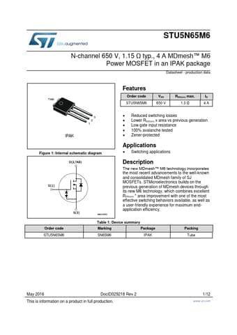 Datasheet Preview Page 1
