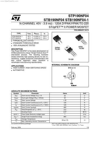  Datasheet Preview Page 1