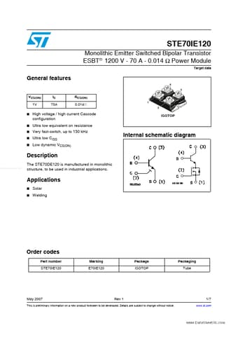  Datasheet Preview Page 1