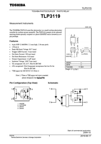  Datasheet Preview Page 1