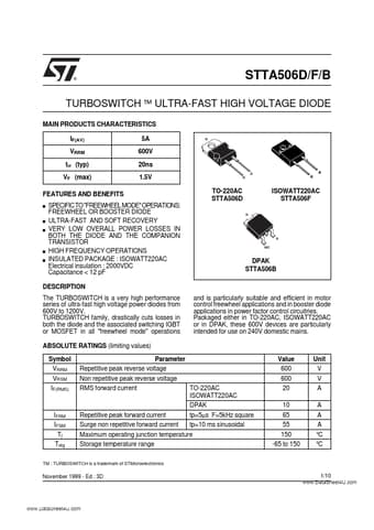  Datasheet Preview Page 1