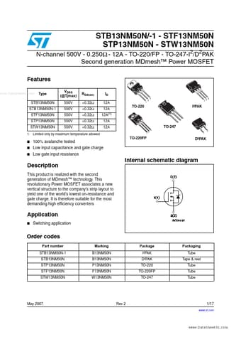  Datasheet Preview Page 1