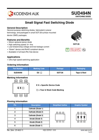  Datasheet Preview Page 1