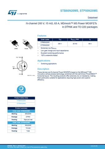  Datasheet Preview Page 1