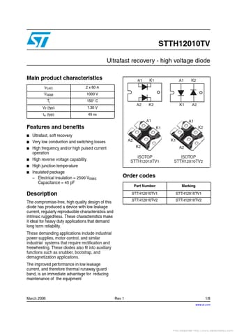  Datasheet Preview Page 1
