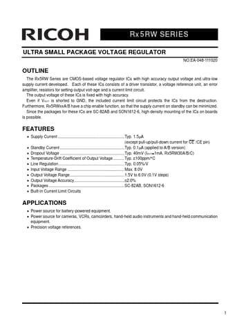  Datasheet Preview Page 1