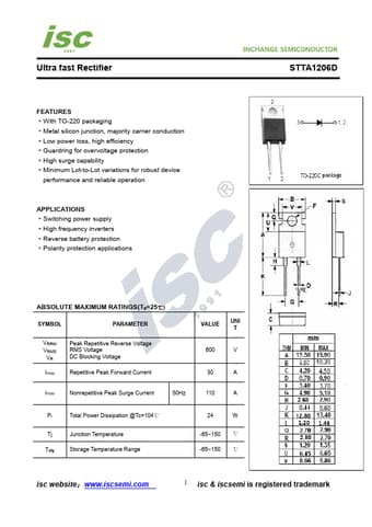  Datasheet Preview Page 1