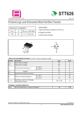  Datasheet Preview Page 1
