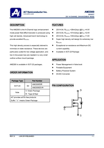  Datasheet Preview Page 1