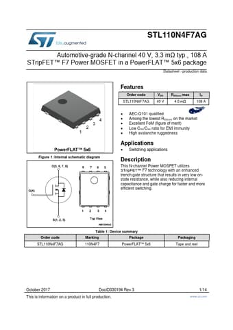  Datasheet Preview Page 1