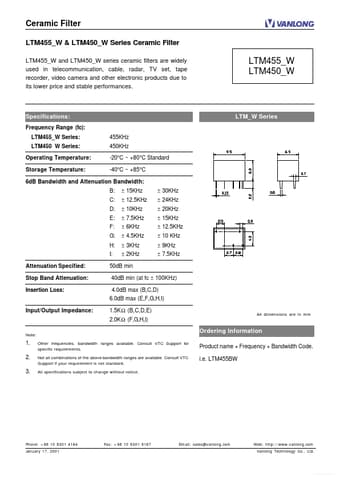  Datasheet Preview Page 1