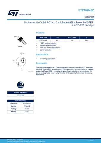  Datasheet Preview Page 1