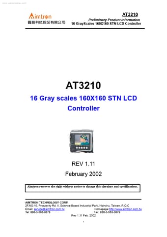  Datasheet Preview Page 1