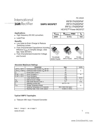  Datasheet Preview Page 1