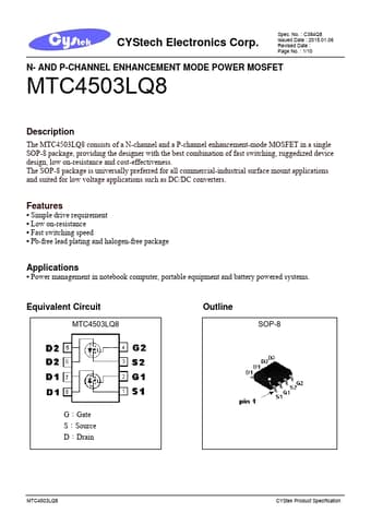  Datasheet Preview Page 1