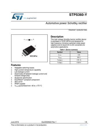  Datasheet Preview Page 1