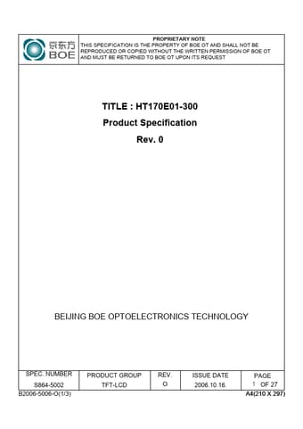  Datasheet Preview Page 1