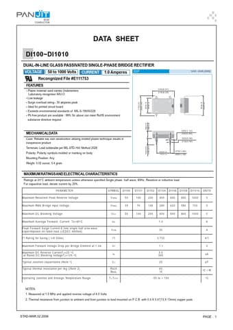  Datasheet Preview Page 1
