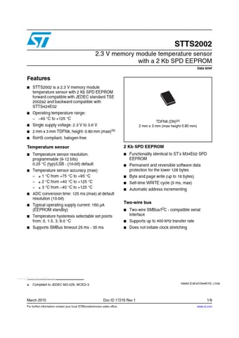  Datasheet Preview Page 1
