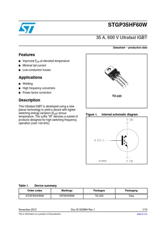  Datasheet Preview Page 1