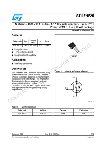 Datasheet Preview Page 1