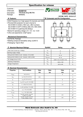  Datasheet Preview Page 1