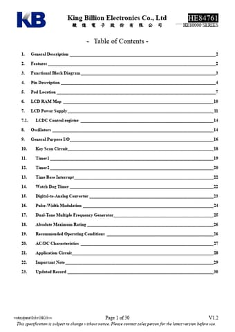  Datasheet Preview Page 1