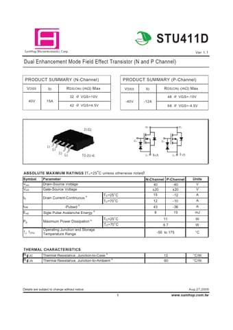  Datasheet Preview Page 1