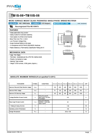  Datasheet Preview Page 1