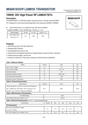  Datasheet Preview Page 1