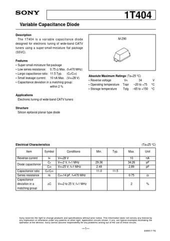  Datasheet Preview Page 1