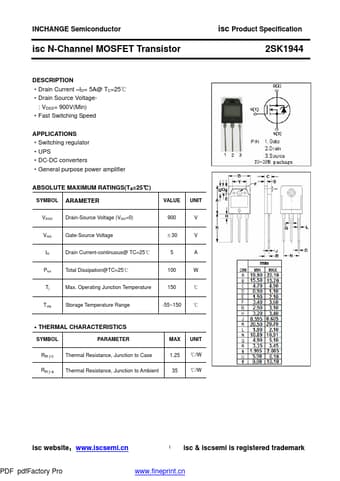  Datasheet Preview Page 1
