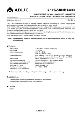  Datasheet Preview Page 1