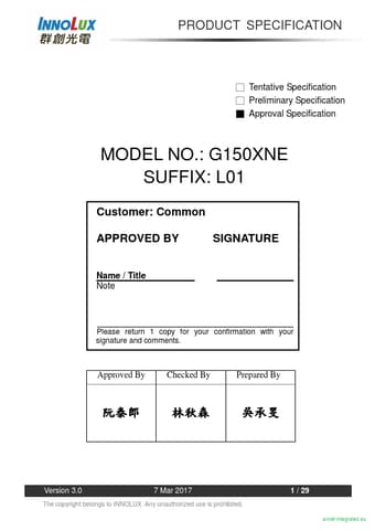  Datasheet Preview Page 1