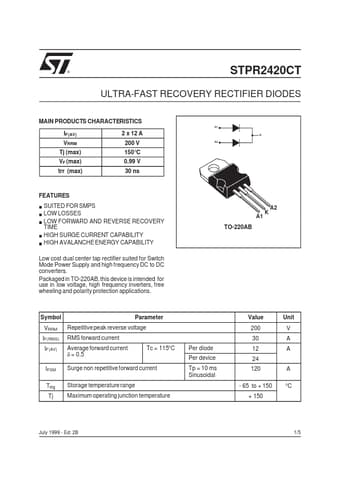  Datasheet Preview Page 1