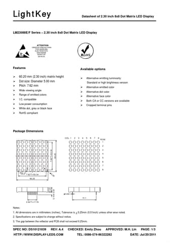  Datasheet Preview Page 1