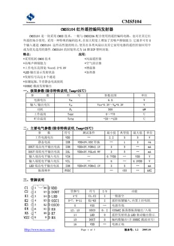  Datasheet Preview Page 1