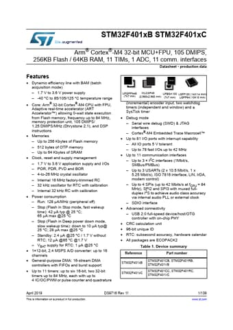  Datasheet Preview Page 1