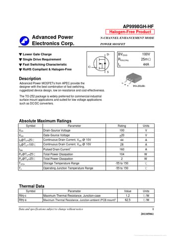  Datasheet Preview Page 1
