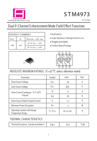  Datasheet Preview Page 1