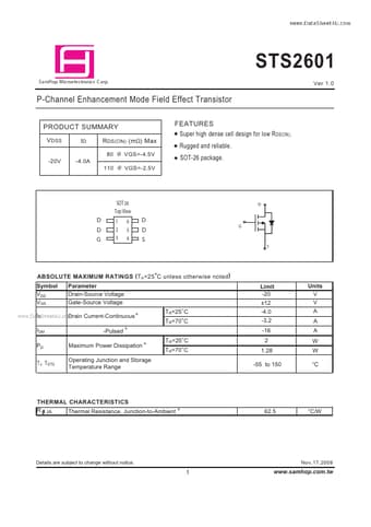  Datasheet Preview Page 1