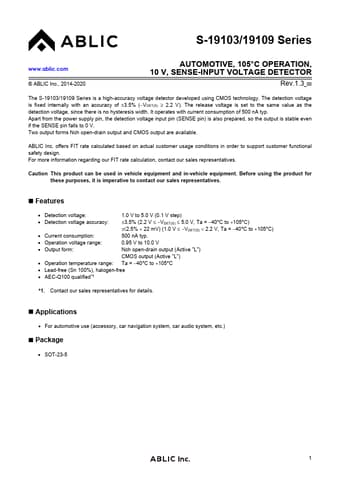  Datasheet Preview Page 1