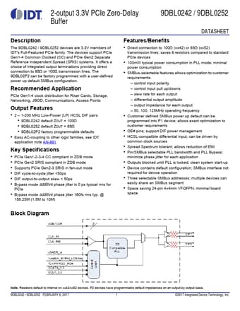  Datasheet Preview Page 1