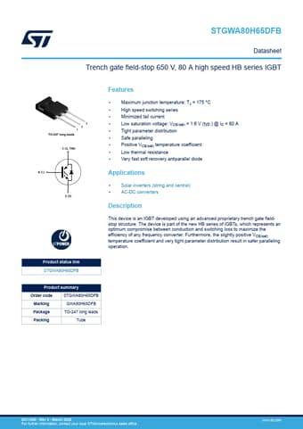  Datasheet Preview Page 1