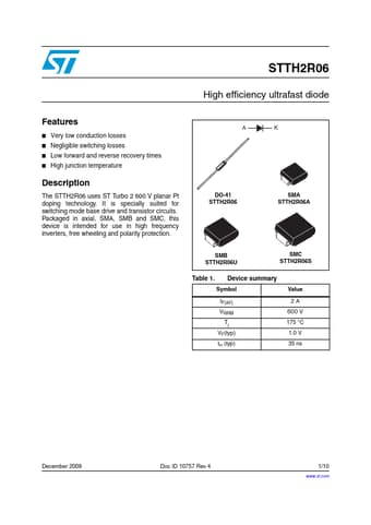  Datasheet Preview Page 1