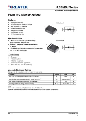  Datasheet Preview Page 1