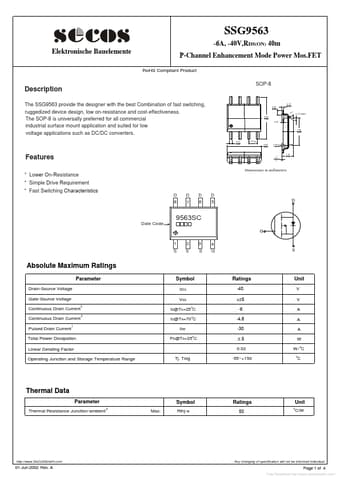  Datasheet Preview Page 1
