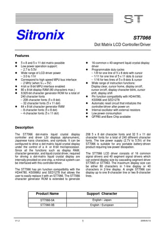  Datasheet Preview Page 1
