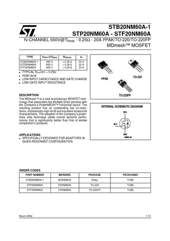  Datasheet Preview Page 1