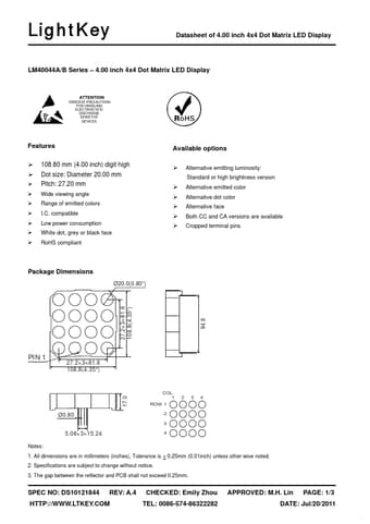  Datasheet Preview Page 1